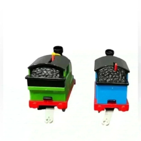 Two Fisher Price Motorized Thomas the Train Trains- Thomas w/ Car & Percy - Picture 7 of 7